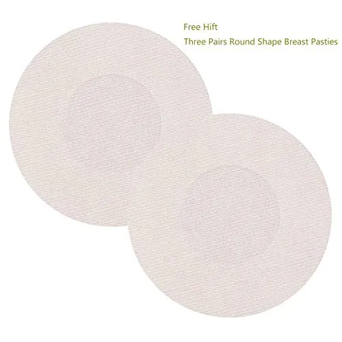 30 Pairs Nipple Breast Covers, Sexy Breast Pasties Adhesive Bra Disposable with 3 Round Beige