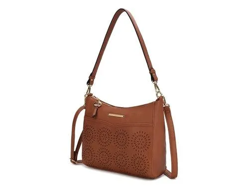 Alanis Laser Cut Vegan Leather Women’s Shoulder Bag