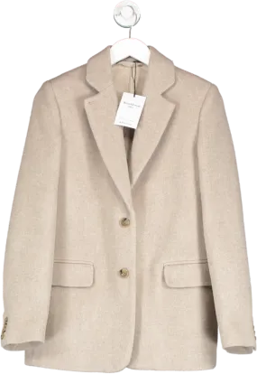 & Other Stories Beige Oversized Wool Blazer UK 4