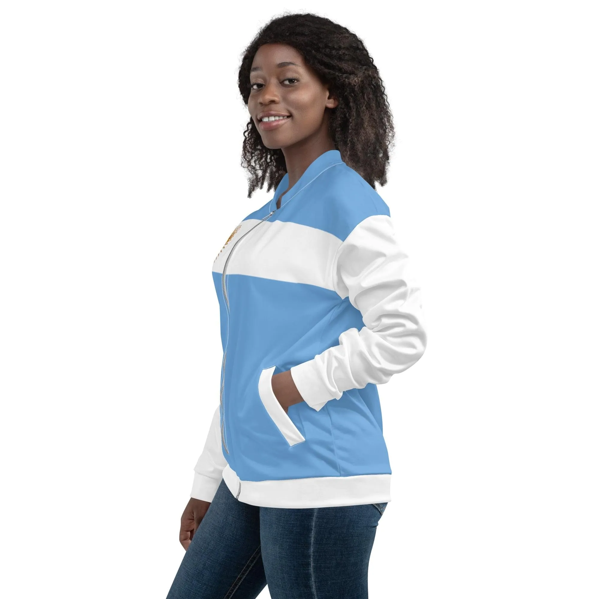 Argentina Flag Bomber Jacket / Unisex Argentina Clothing Style