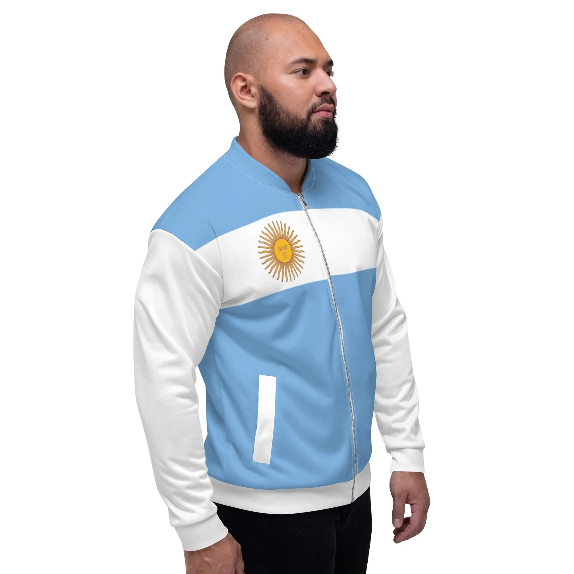 Argentina Flag Bomber Jacket / Unisex Argentina Clothing Style