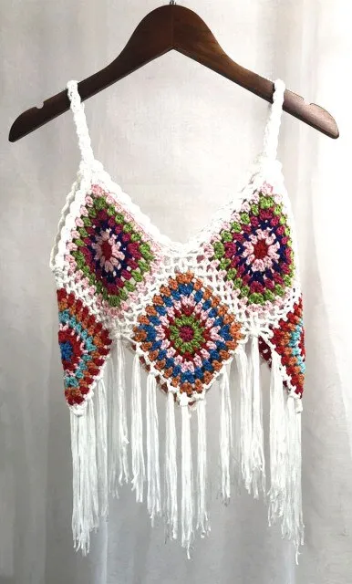 AshoreShop Tropical Islander Crochet Sexy Swim Top