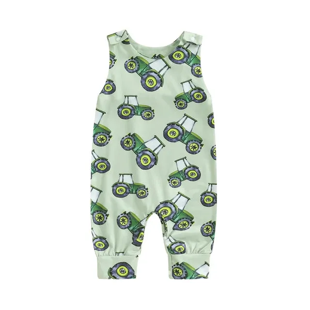 Baby Kids Tractor Farm Western Jumpsuit Layette Boys to 18M