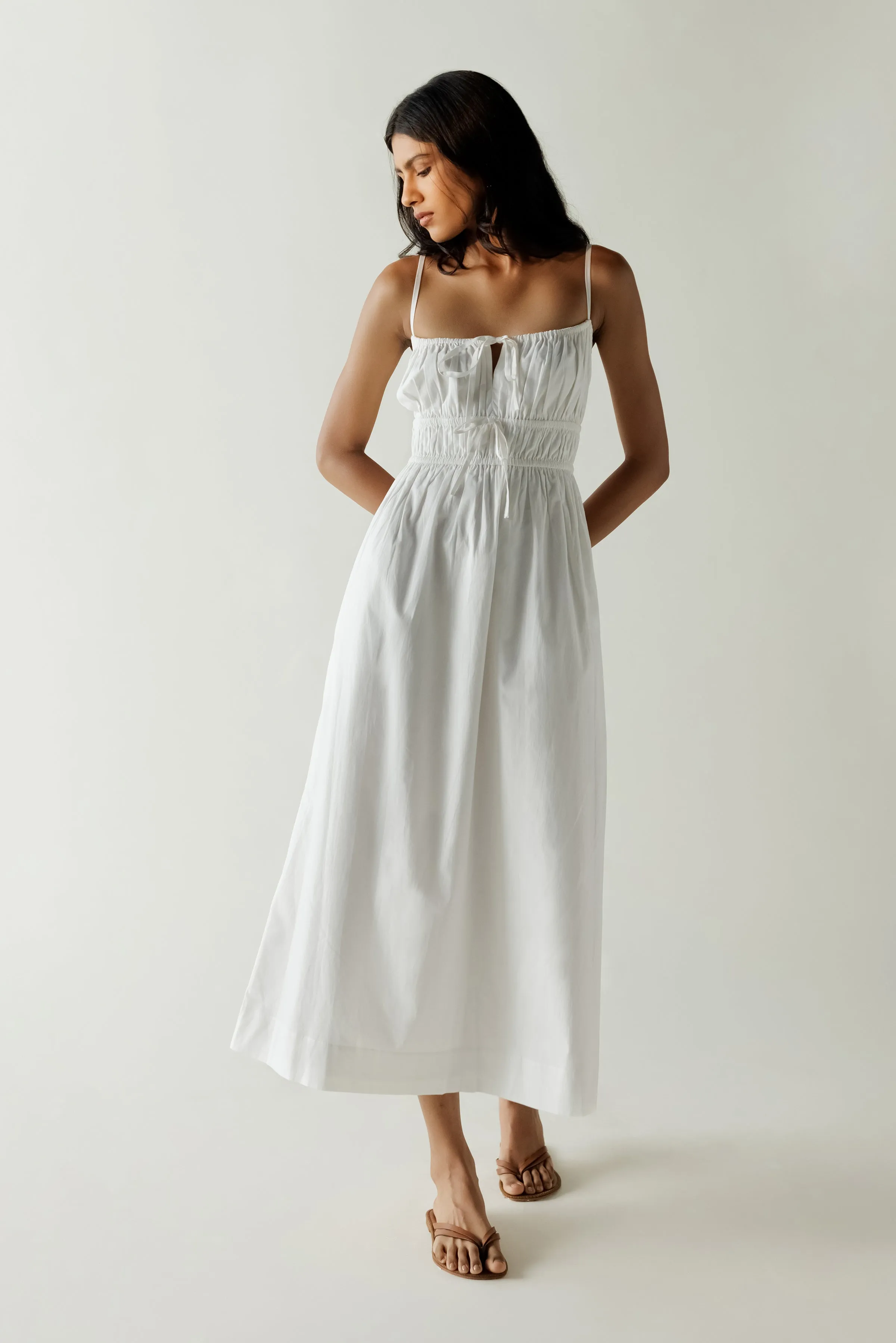 Bella Midi Dress - White