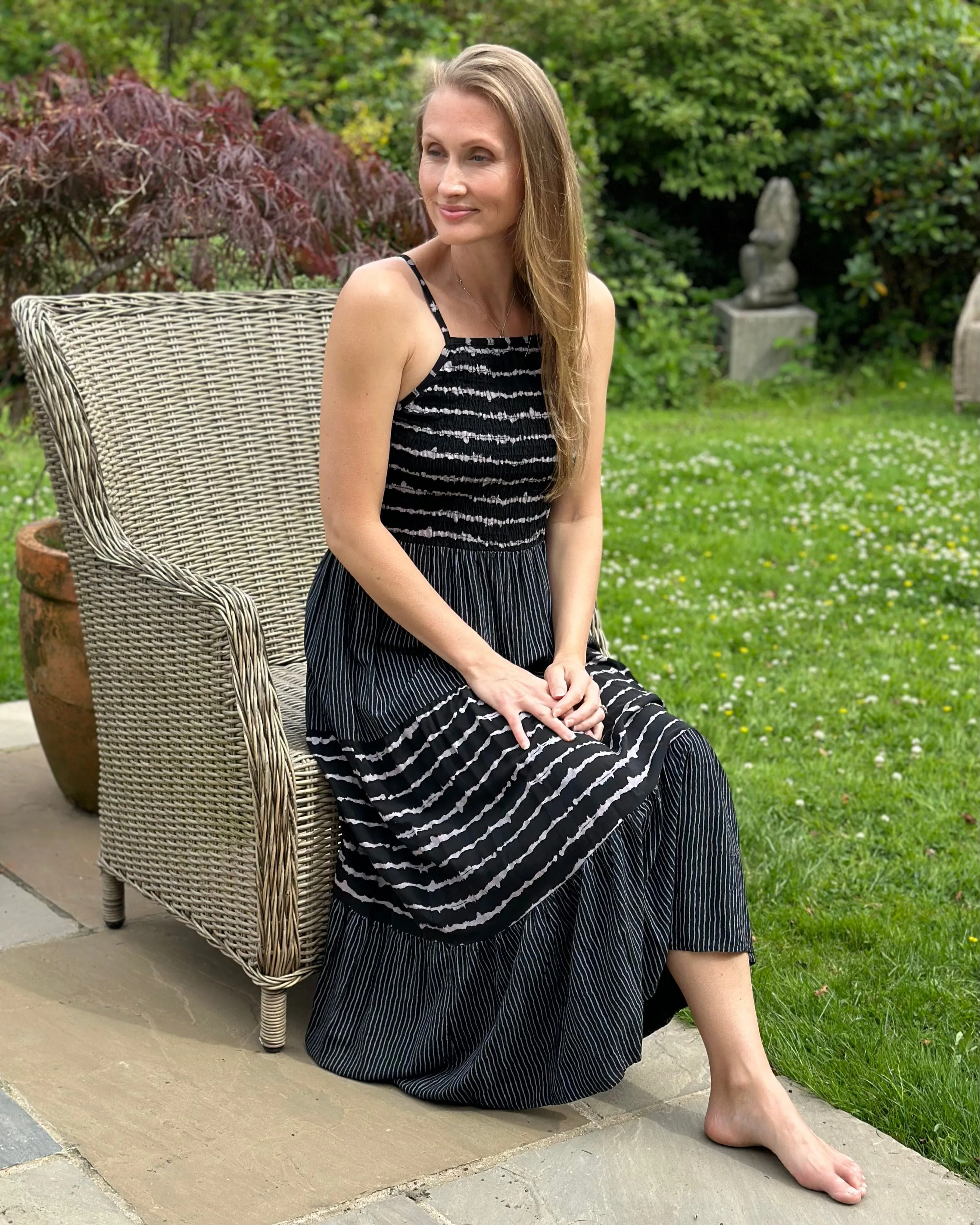 Black Striped Sundress