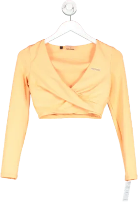 Bo   Tee Orange Long Sleeve Crop Top UK S