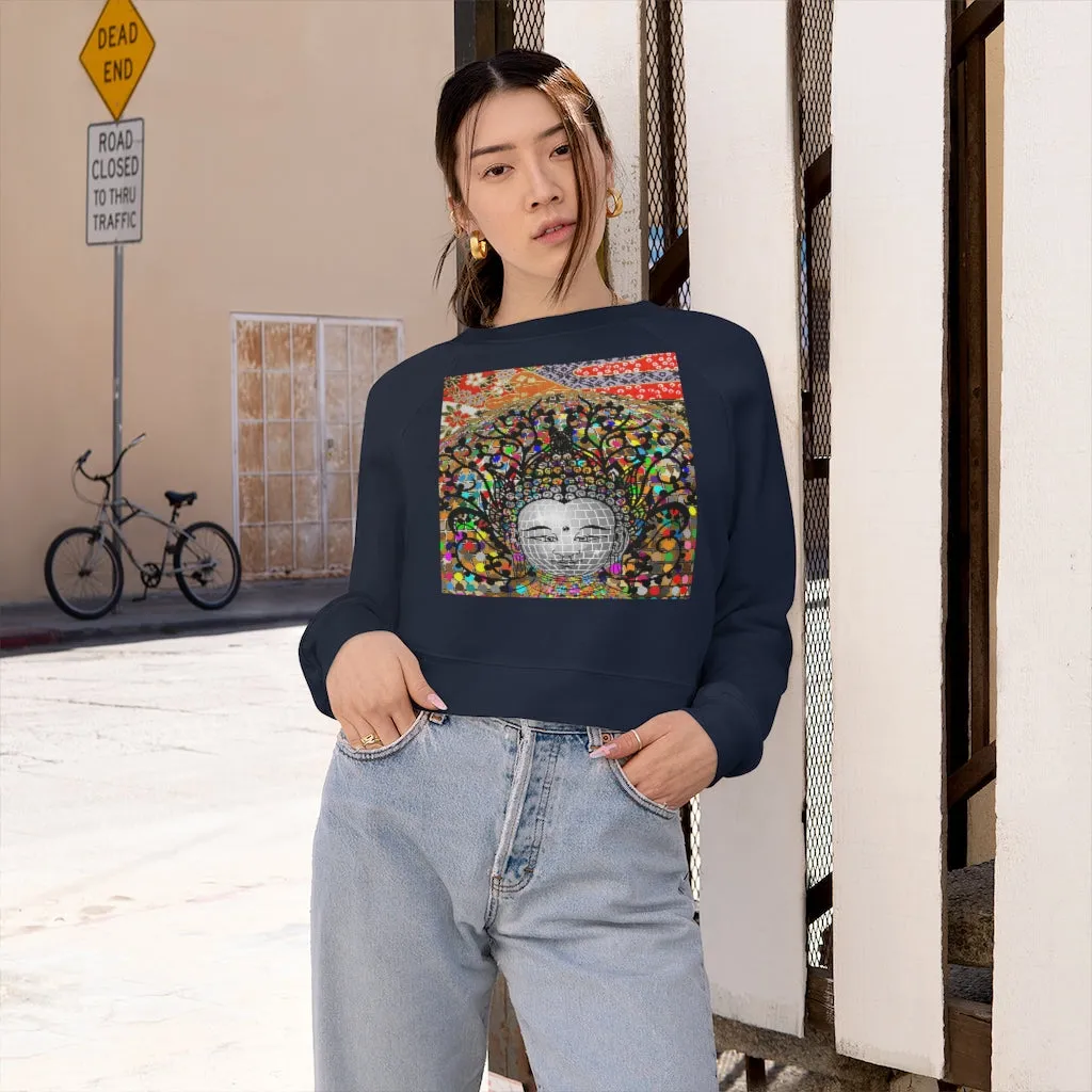 Buddha's Temple Cropped Fleece Pullover