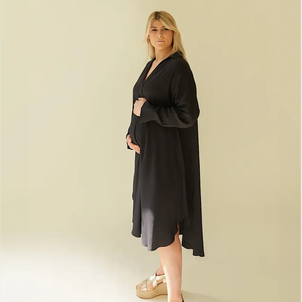 Chalk - Julia Shirt Dress Black