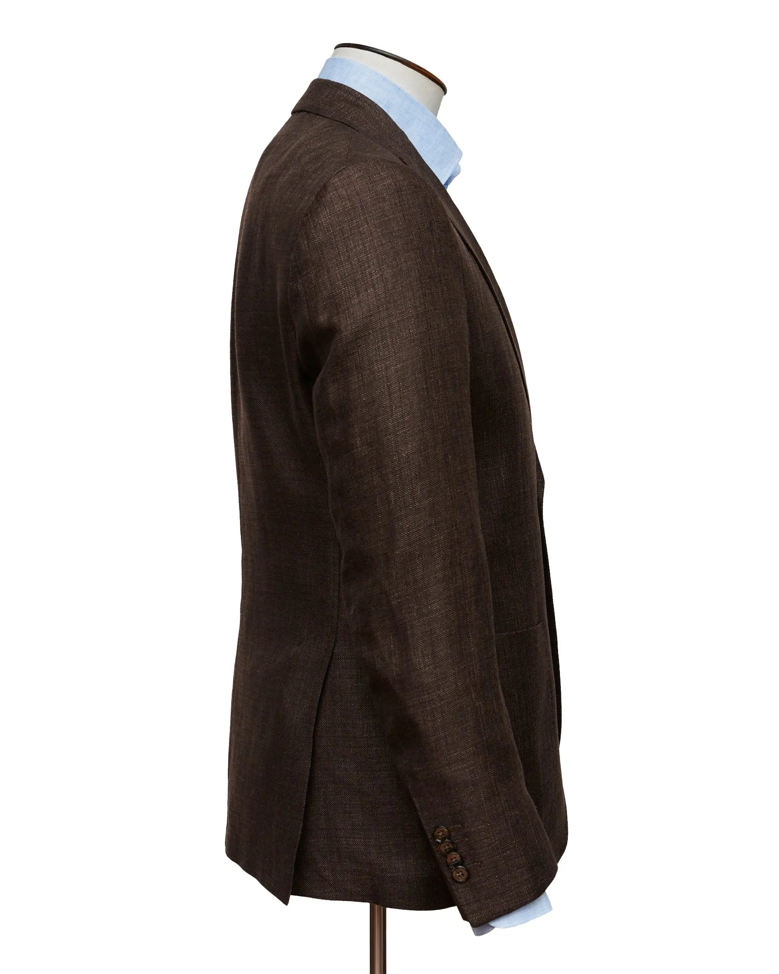 Chocolate Brown Linen & Wool Blazer