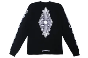 CHROME HEARTS FLORAL CROSS LONG SLEEVE BLACK