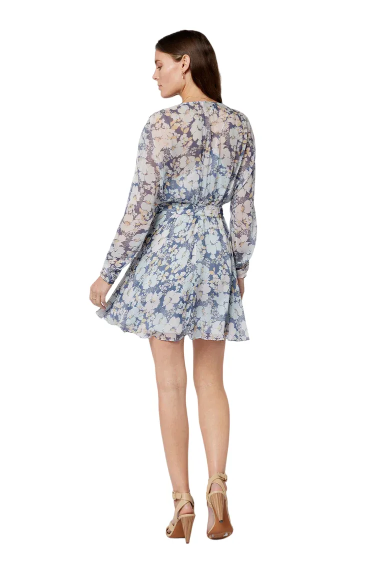 Clara Mini Silk Dress - Nightshadow Blue