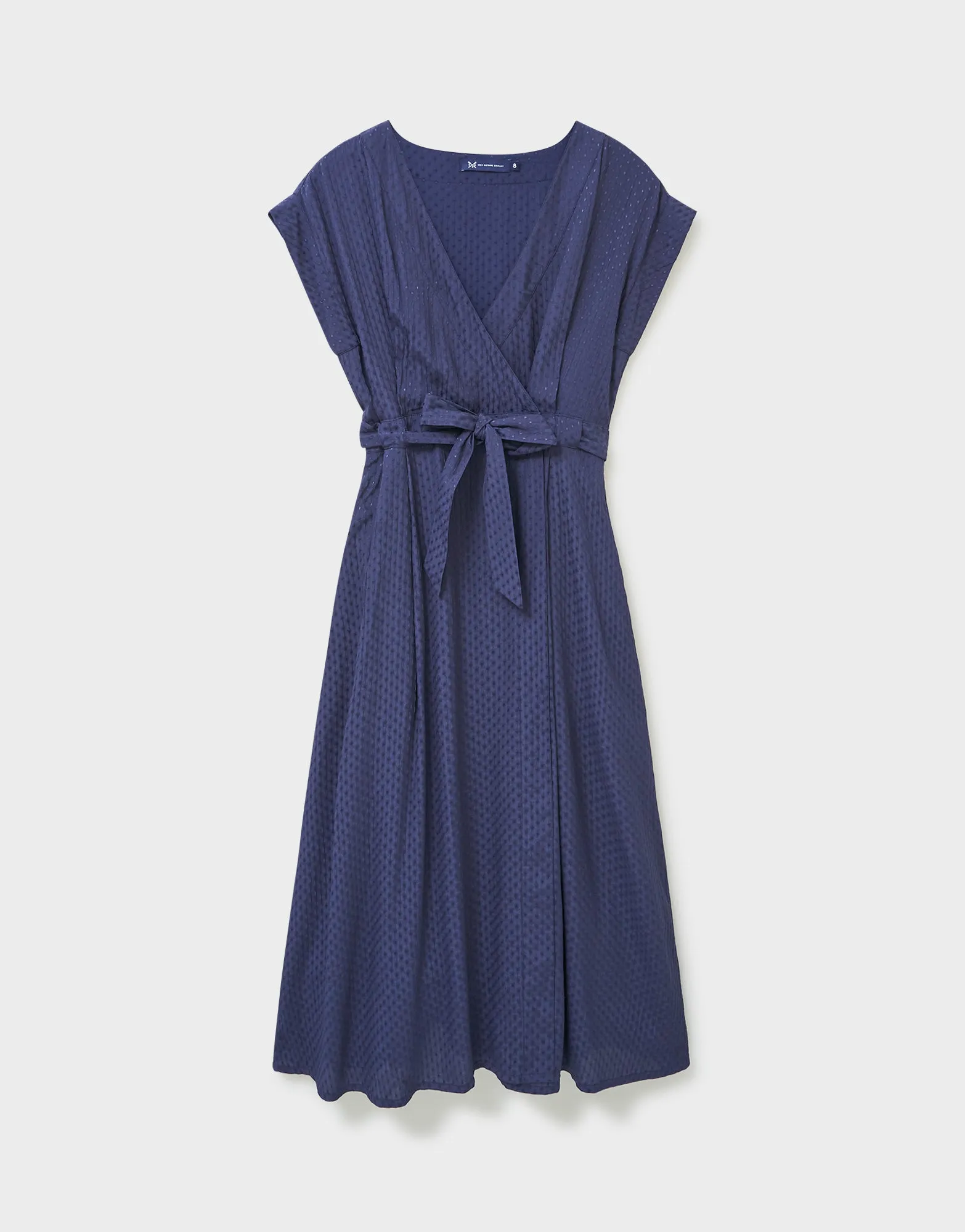 Crew Clothing - Gemma Plain Wrap Dress - Navy