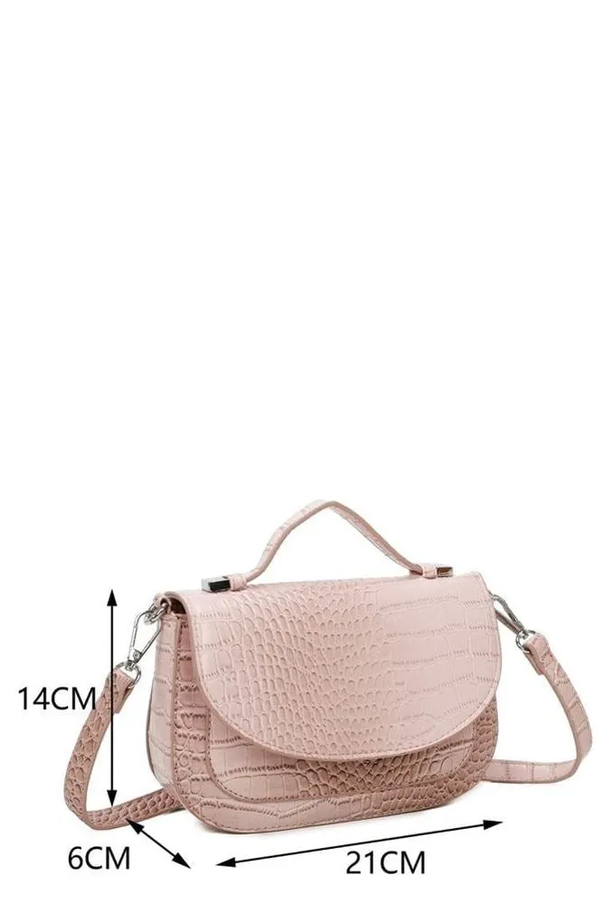 Croc Pattern Crossbody Bag