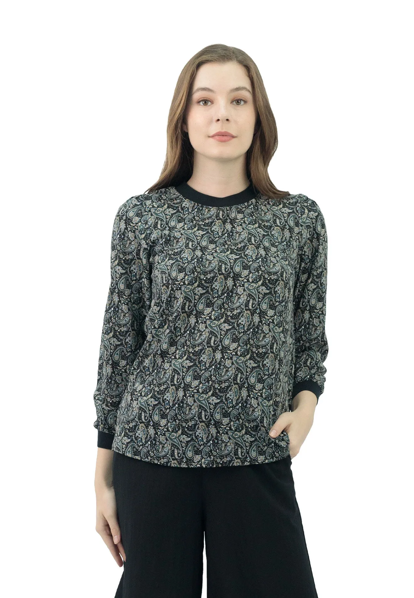 DAISY By VOIR Modern Paisley Printed Blouse