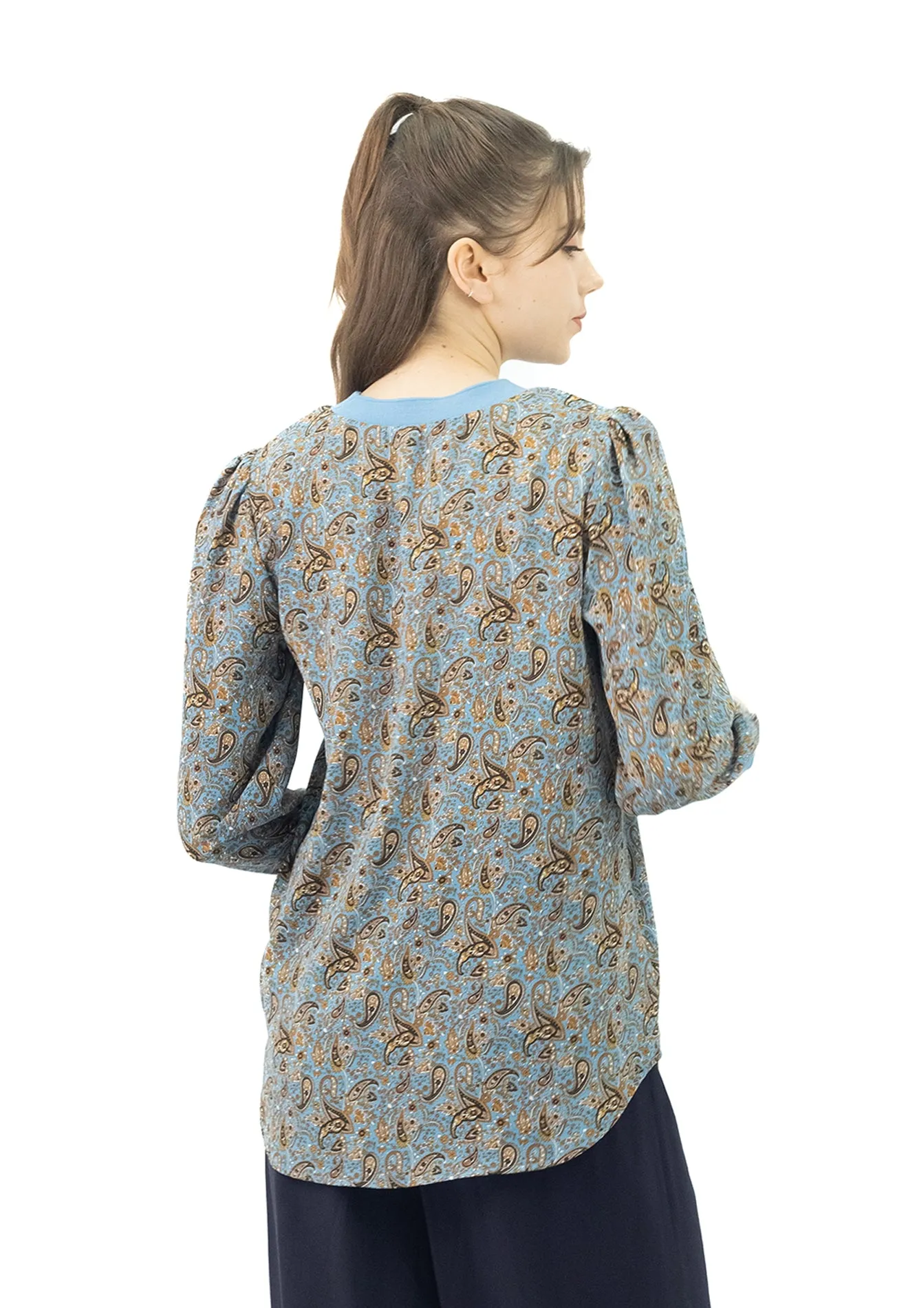 DAISY By VOIR Modern Paisley Printed Blouse