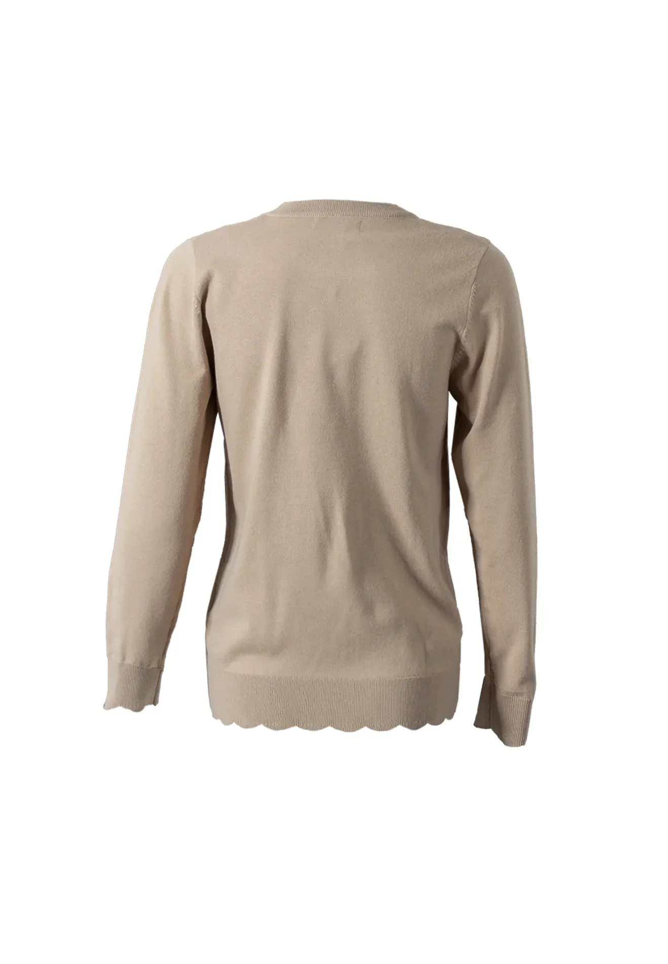 DAISY by VOIR Scalloped Crew Neck Knitwear