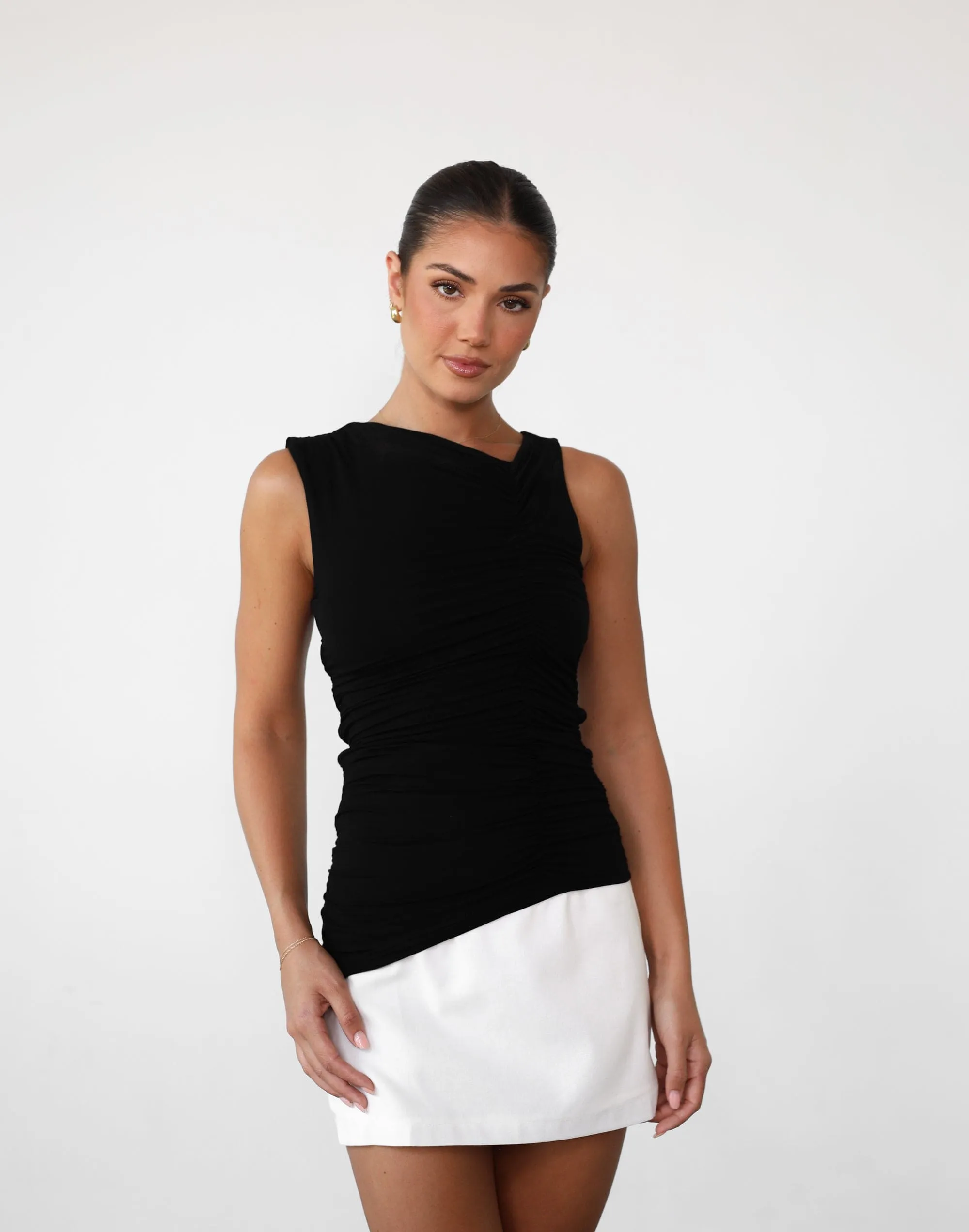 Delphine Tank Top (Black)