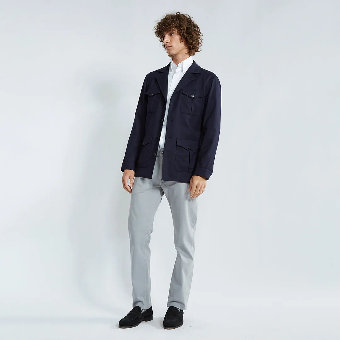 Dove Grey Broken Twill Five Pocket Pant