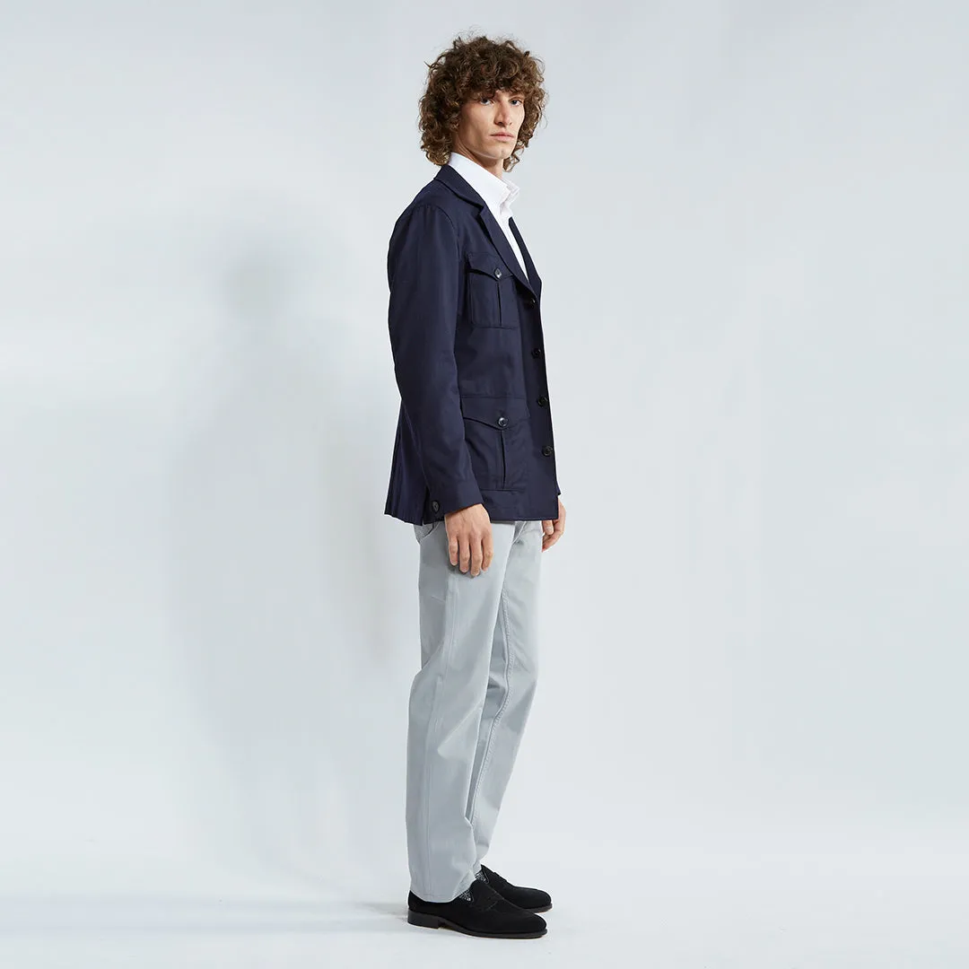 Dove Grey Broken Twill Five Pocket Pant