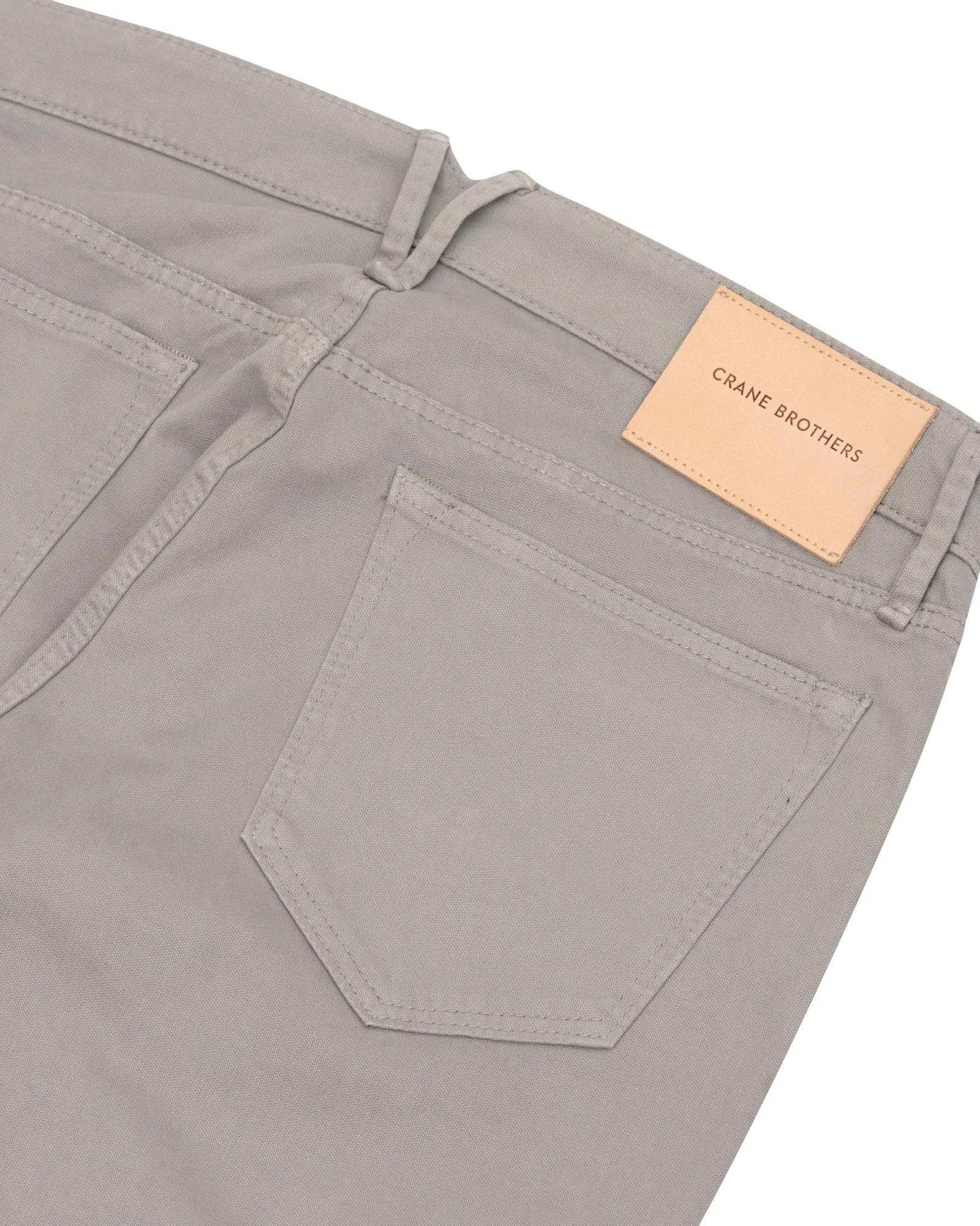 Dove Grey Broken Twill Five Pocket Pant