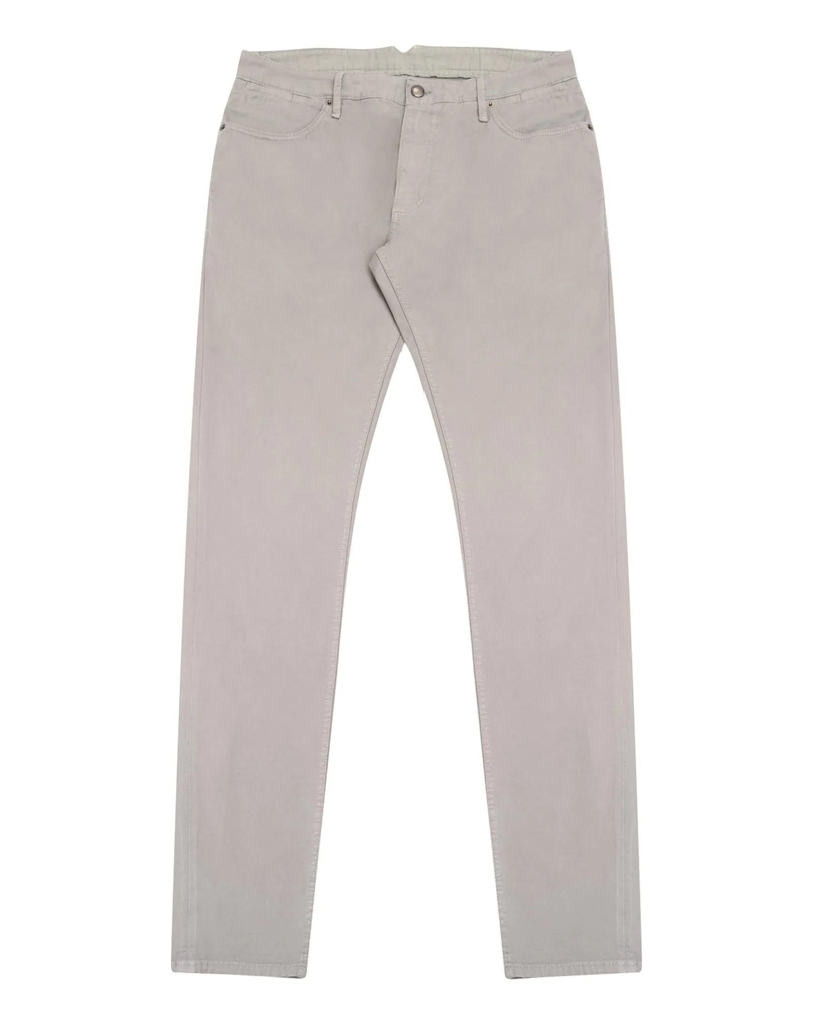 Dove Grey Broken Twill Five Pocket Pant