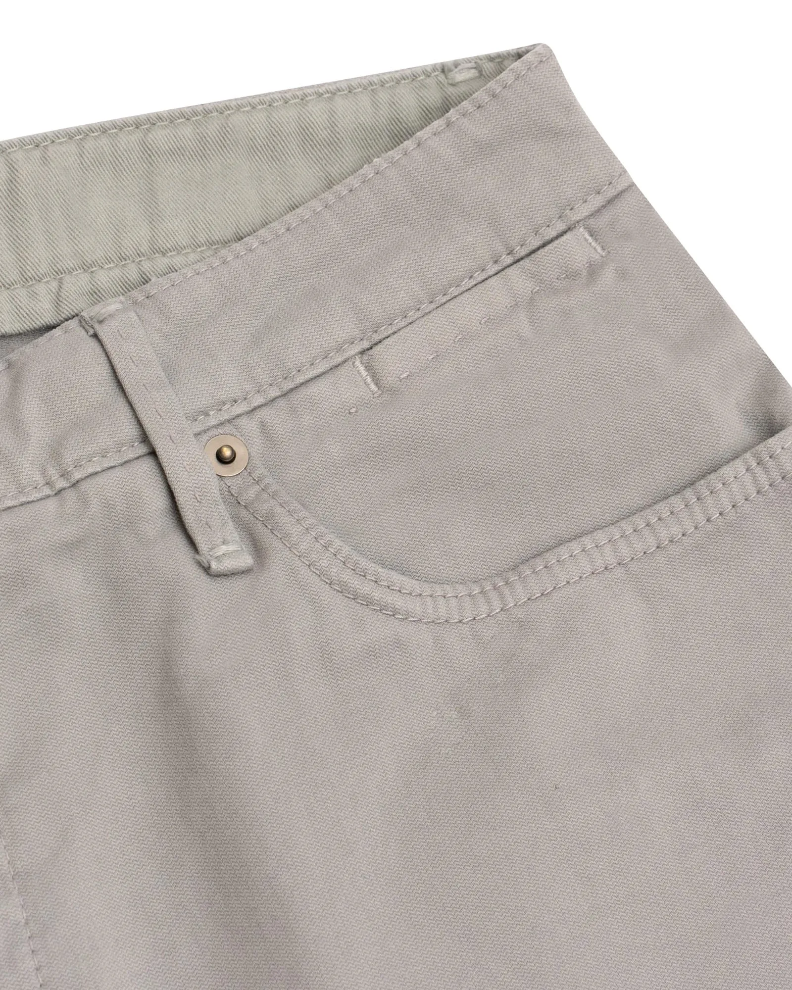 Dove Grey Broken Twill Five Pocket Pant