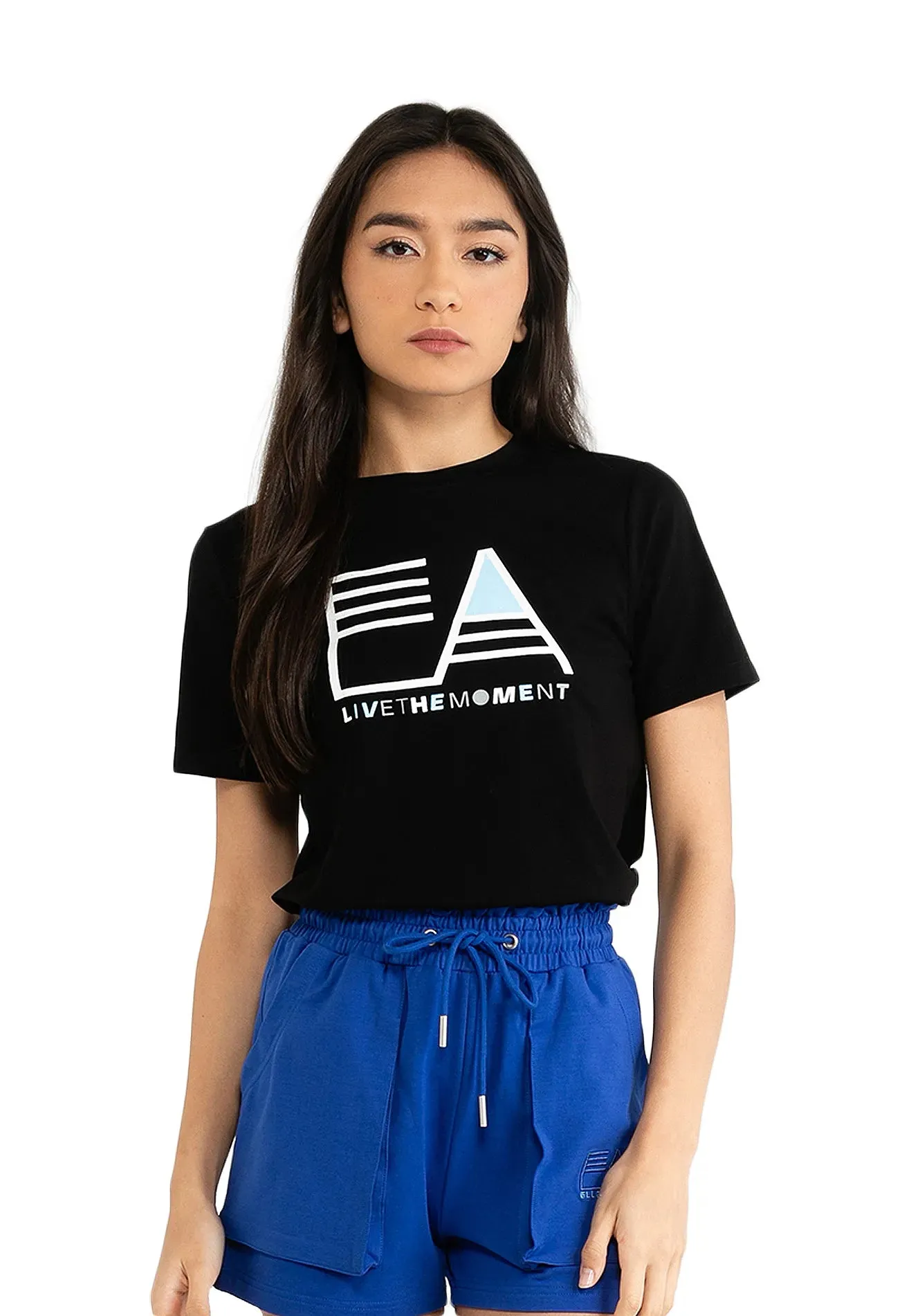 ELLE Active Live The Moment Logo Basic Tee