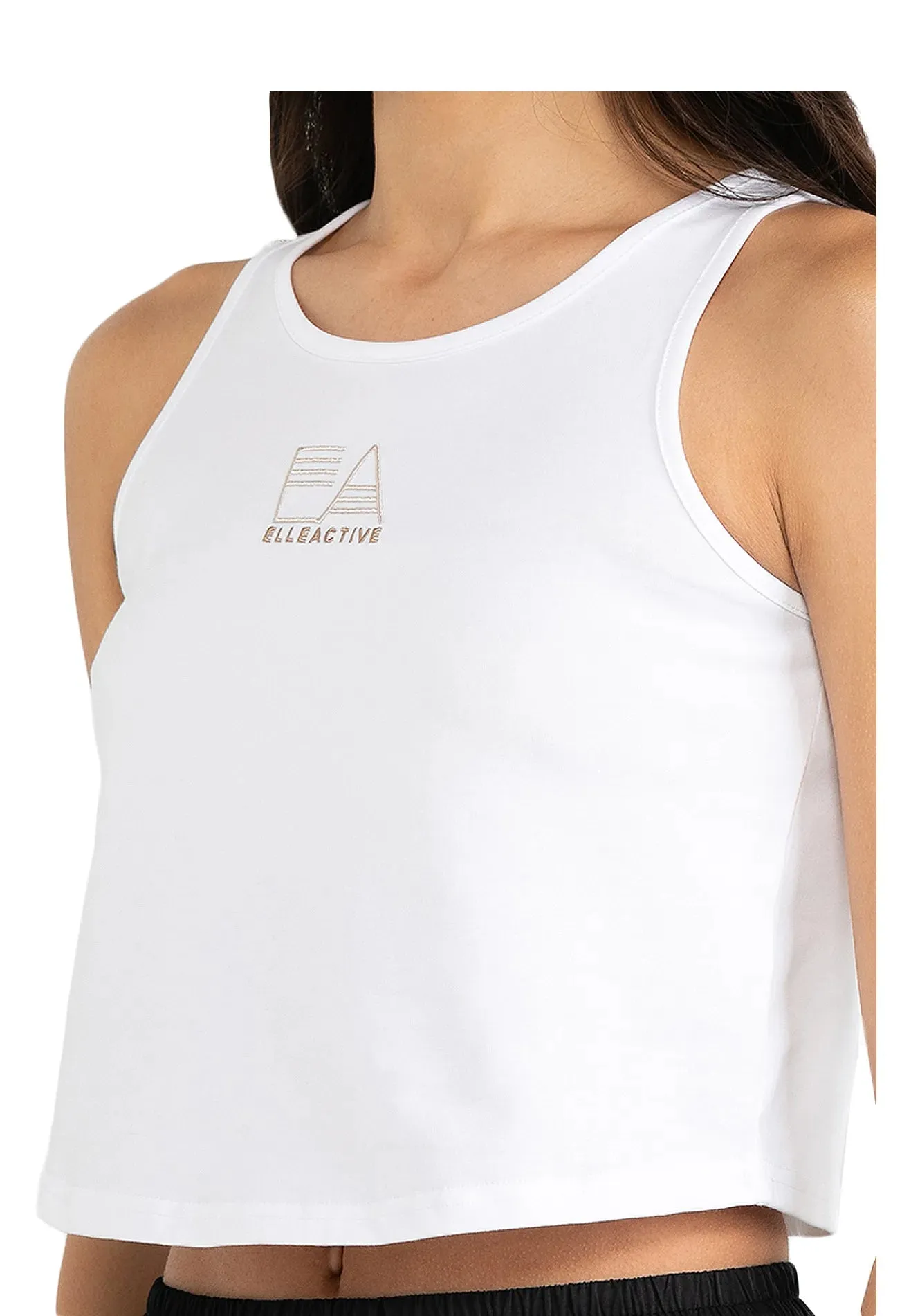 ELLE Active Logo Sleeveless Round Neck Tank Top