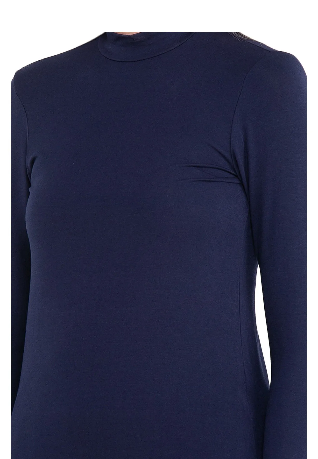 ELLE Active Seamless Long Sleeves Basic Mock Neck Tee