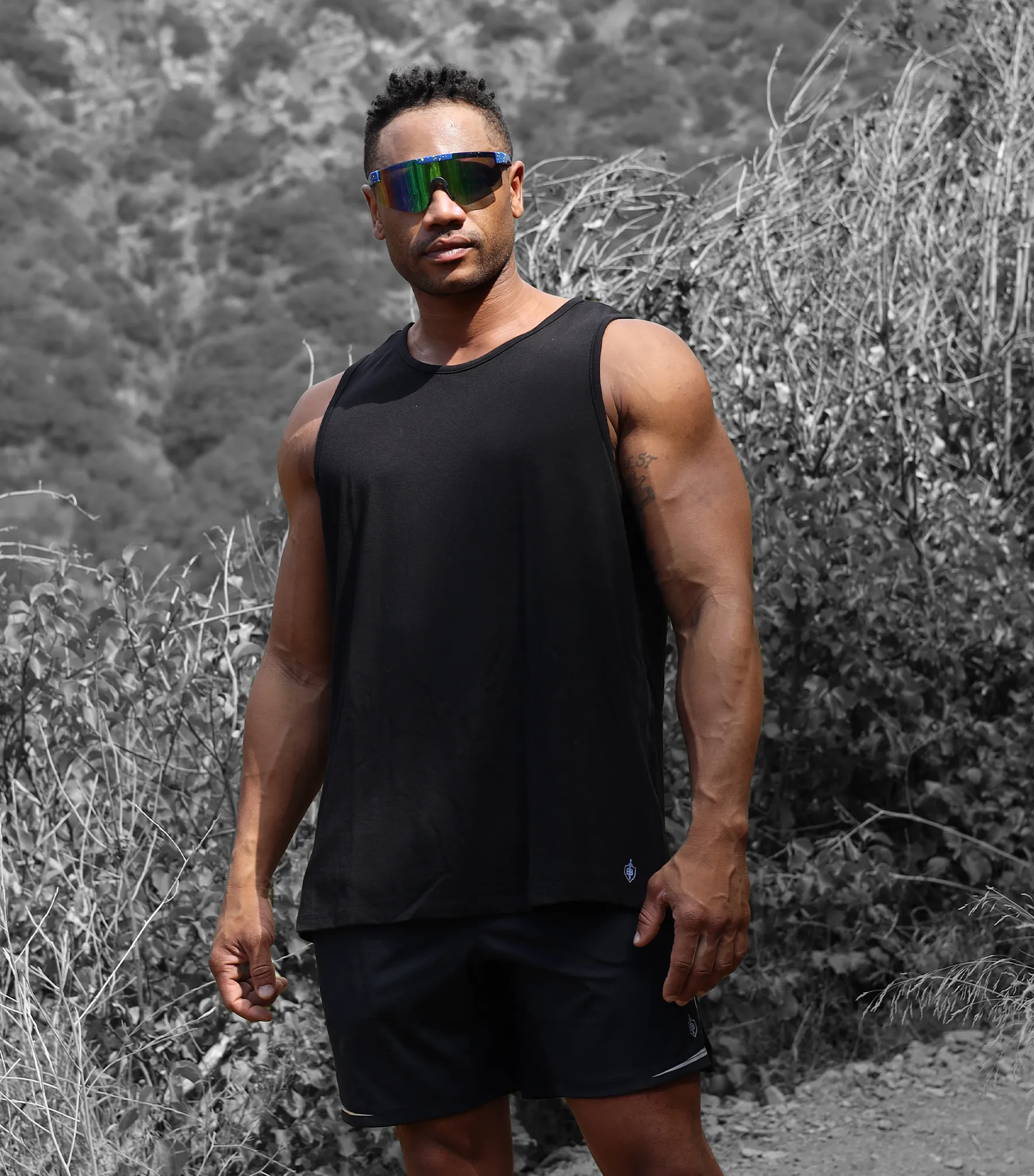 Eucalyptus Performance Tank - Black