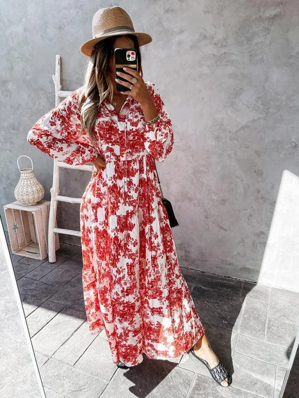 Floral Ruffled Maxi Dress