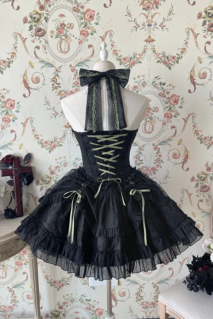 [Full Payment Reservation]Soft Gothic Cross Barbie Doll Halter Lolita Dress SP17397