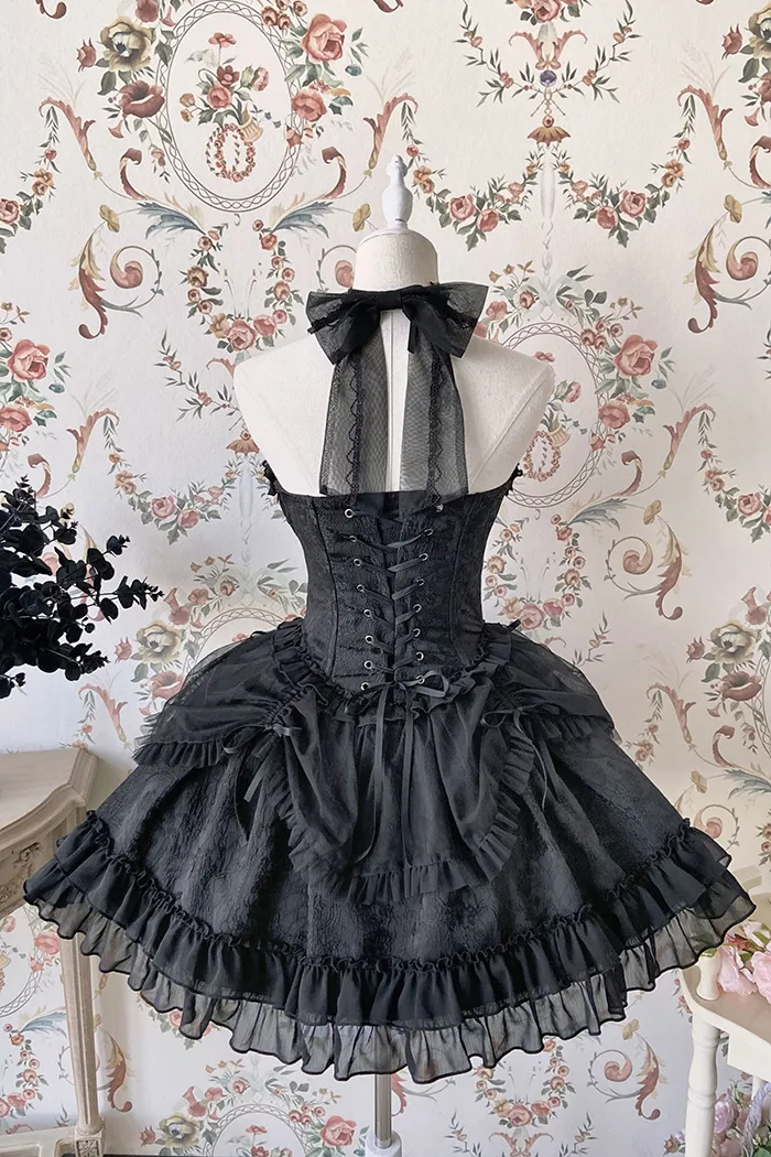 [Full Payment Reservation]Soft Gothic Cross Barbie Doll Halter Lolita Dress SP17397