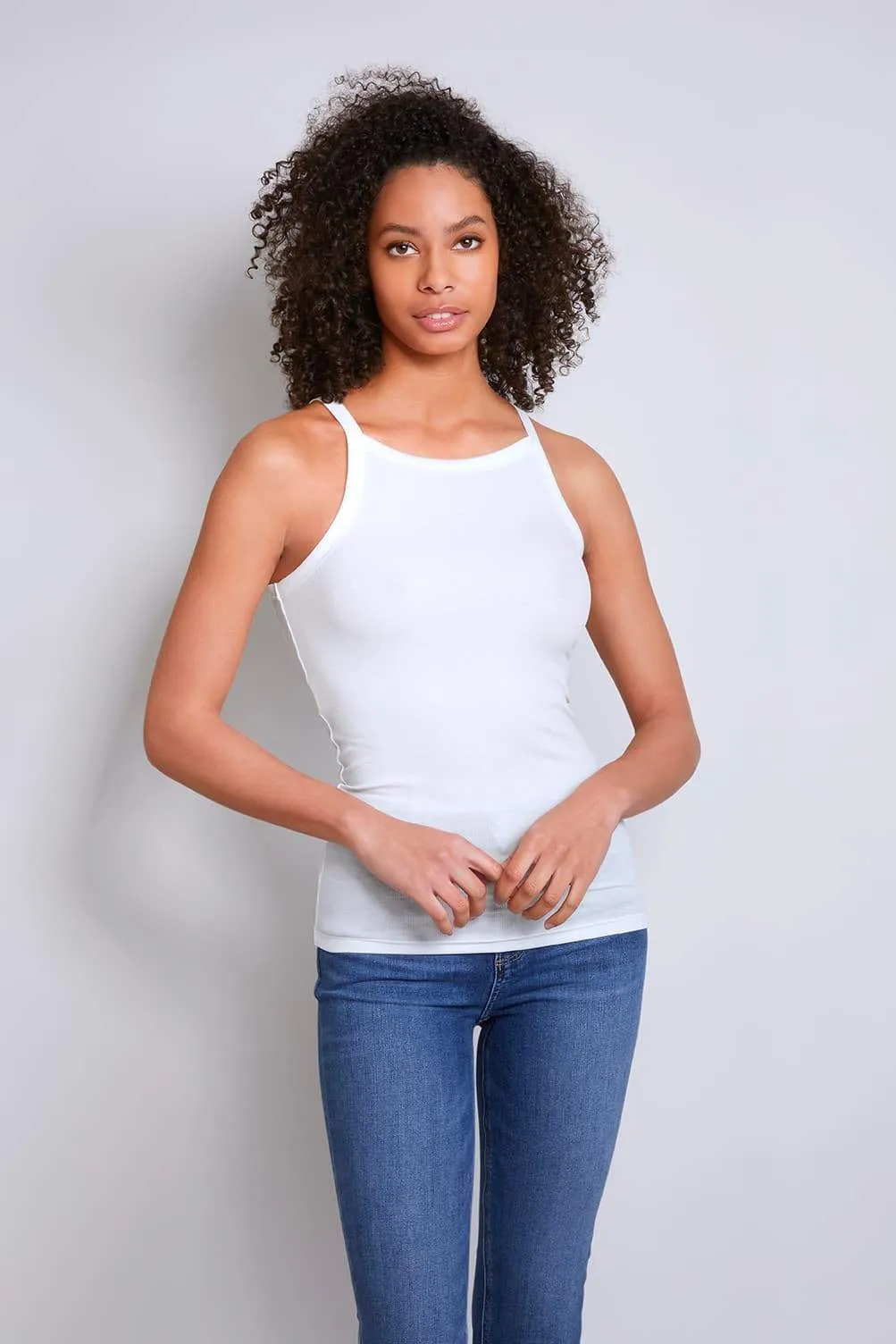 High Neck TENCEL Tank | Multiple Colours