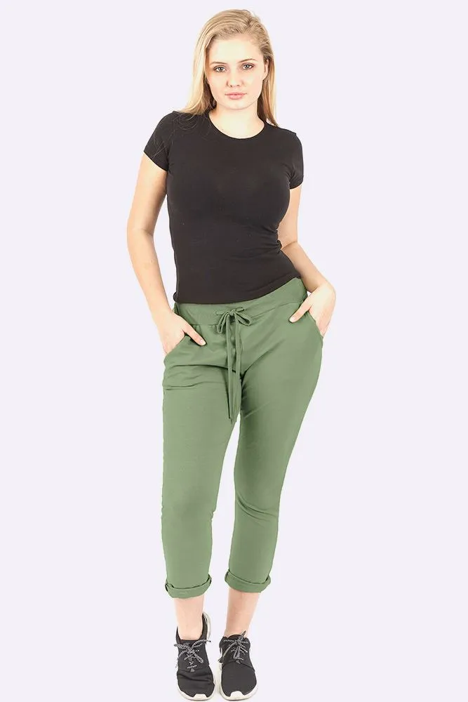 ITALIAN PLAIN POCKET TROUSERS