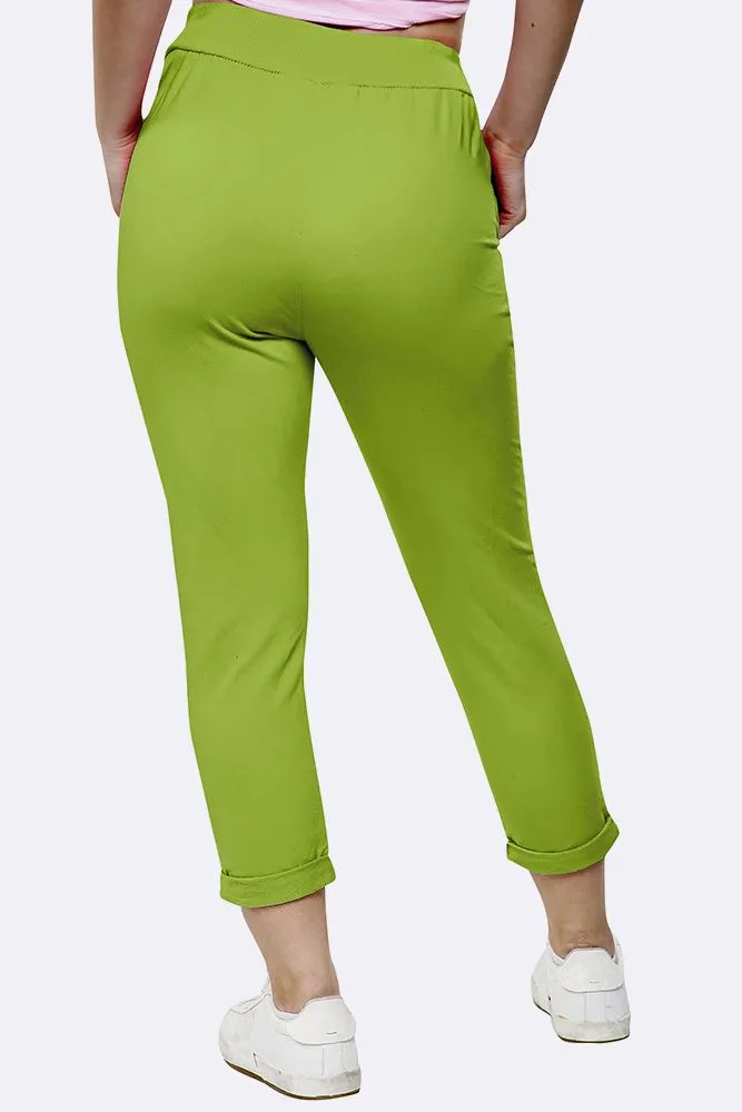 ITALIAN PLAIN POCKET TROUSERS