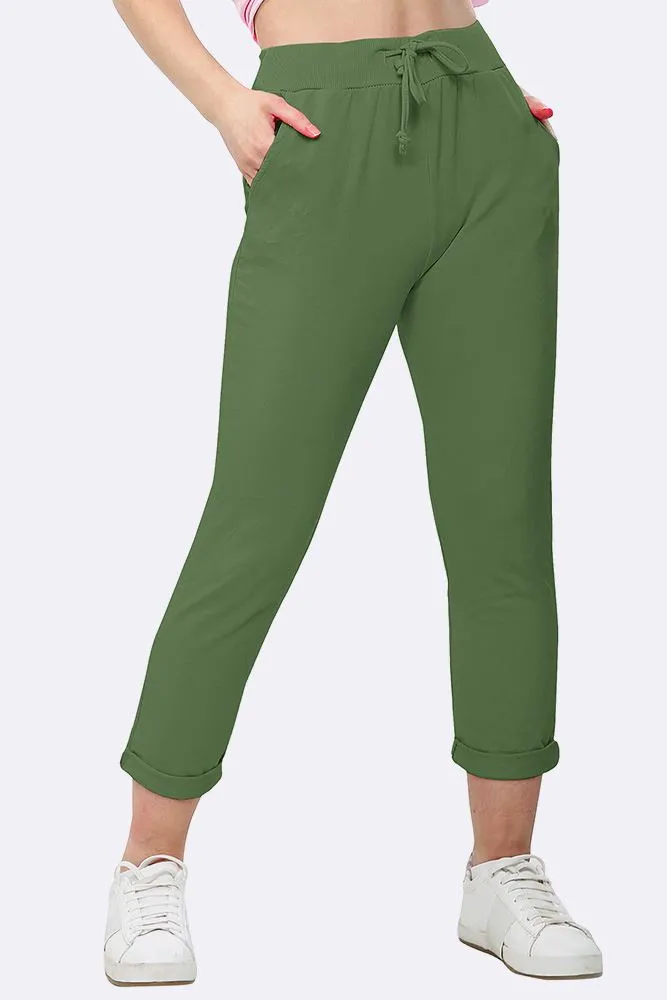 ITALIAN PLAIN POCKET TROUSERS