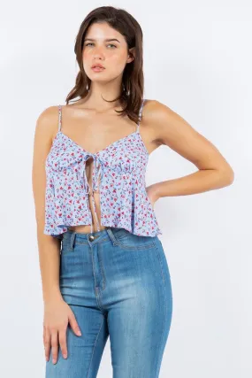 Jr Top - Spaghetti Floral Print