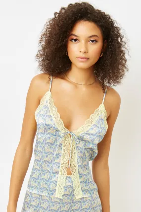 Juliet Lace Silk Tank - Monarch