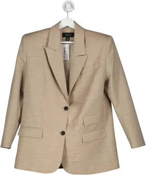 Karen Millen Beige Single Breasted Oversize Blazer UK 10