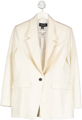 Karen Millen Cream Tailored Single Breasted Pocket Detail Blazer UK 10