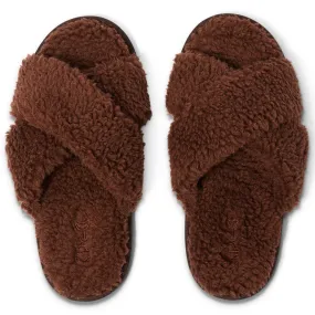 Kip & Co Boucle Adult Slippers - Burnt Toast