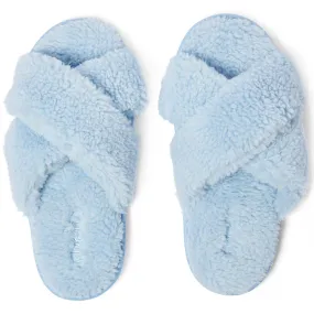 Kip & Co Boucle Adult Slippers - Egg Shell Blue