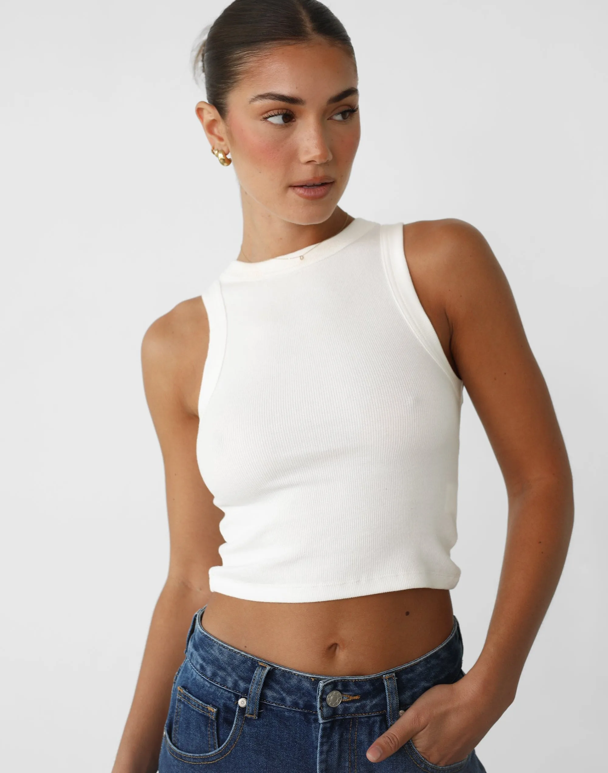 Lia Tank Top (White)