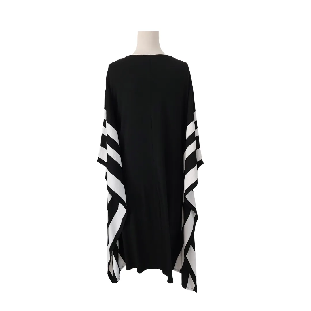 Live Unlimited Black and White Long Poncho Top | Brand New |