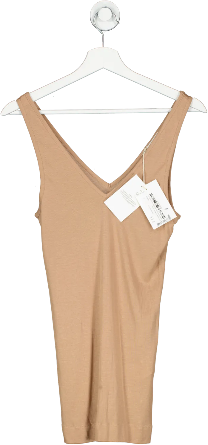 Malene Birger Beige Longline Tank Top UK M