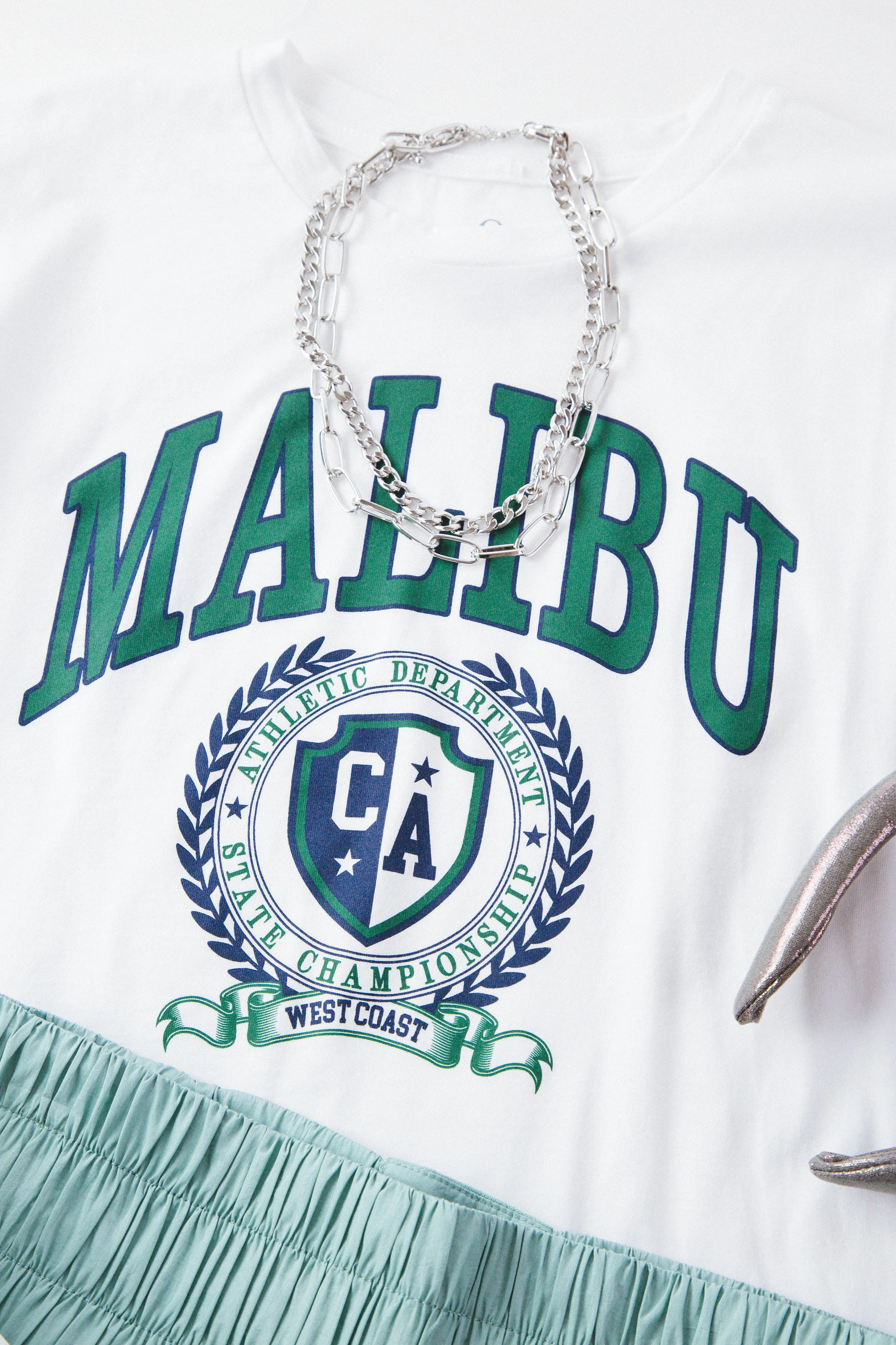 Malibu West Coast Graphic Tee, White