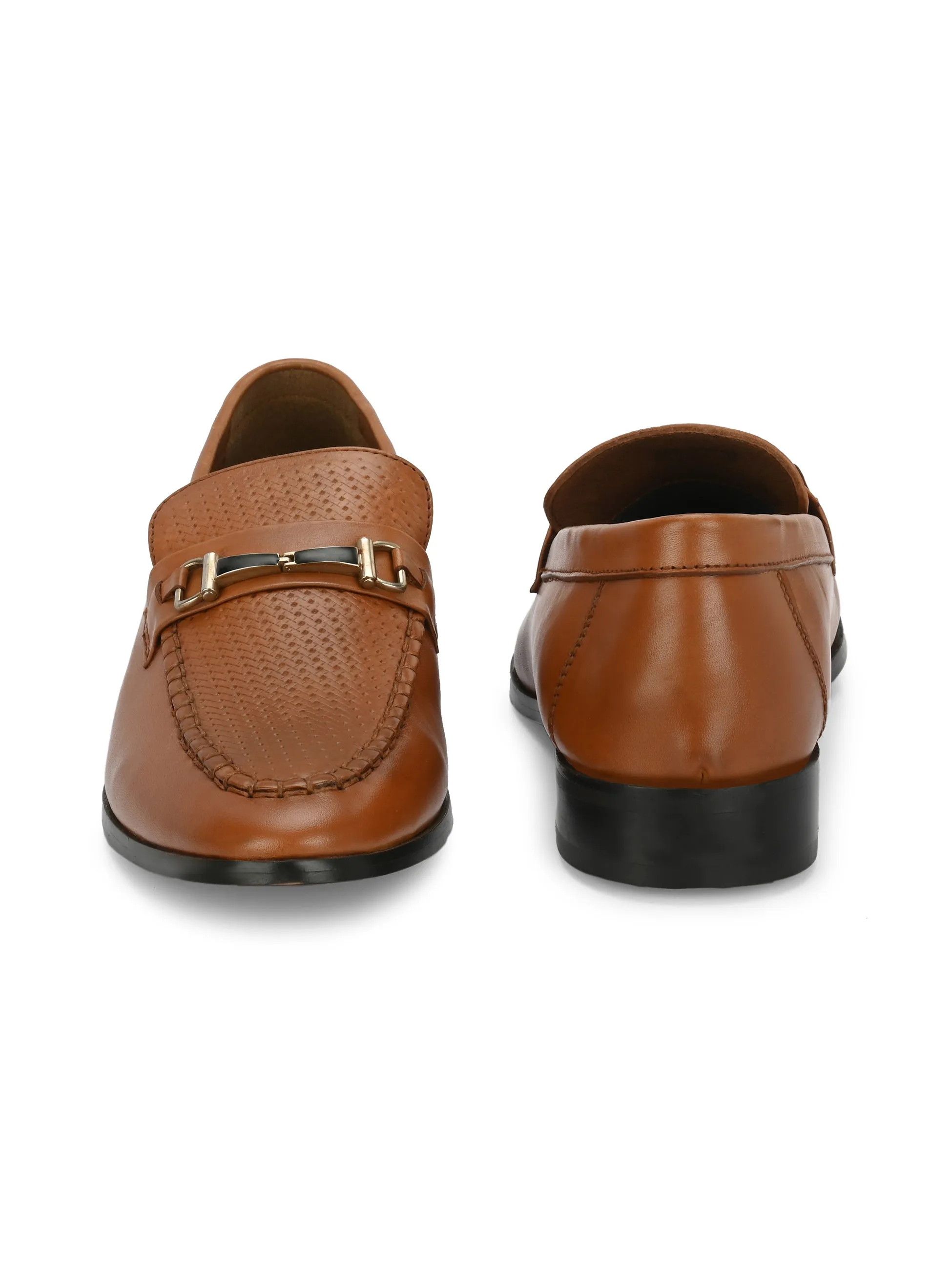 Metro Tan Buckle Slip-Ons