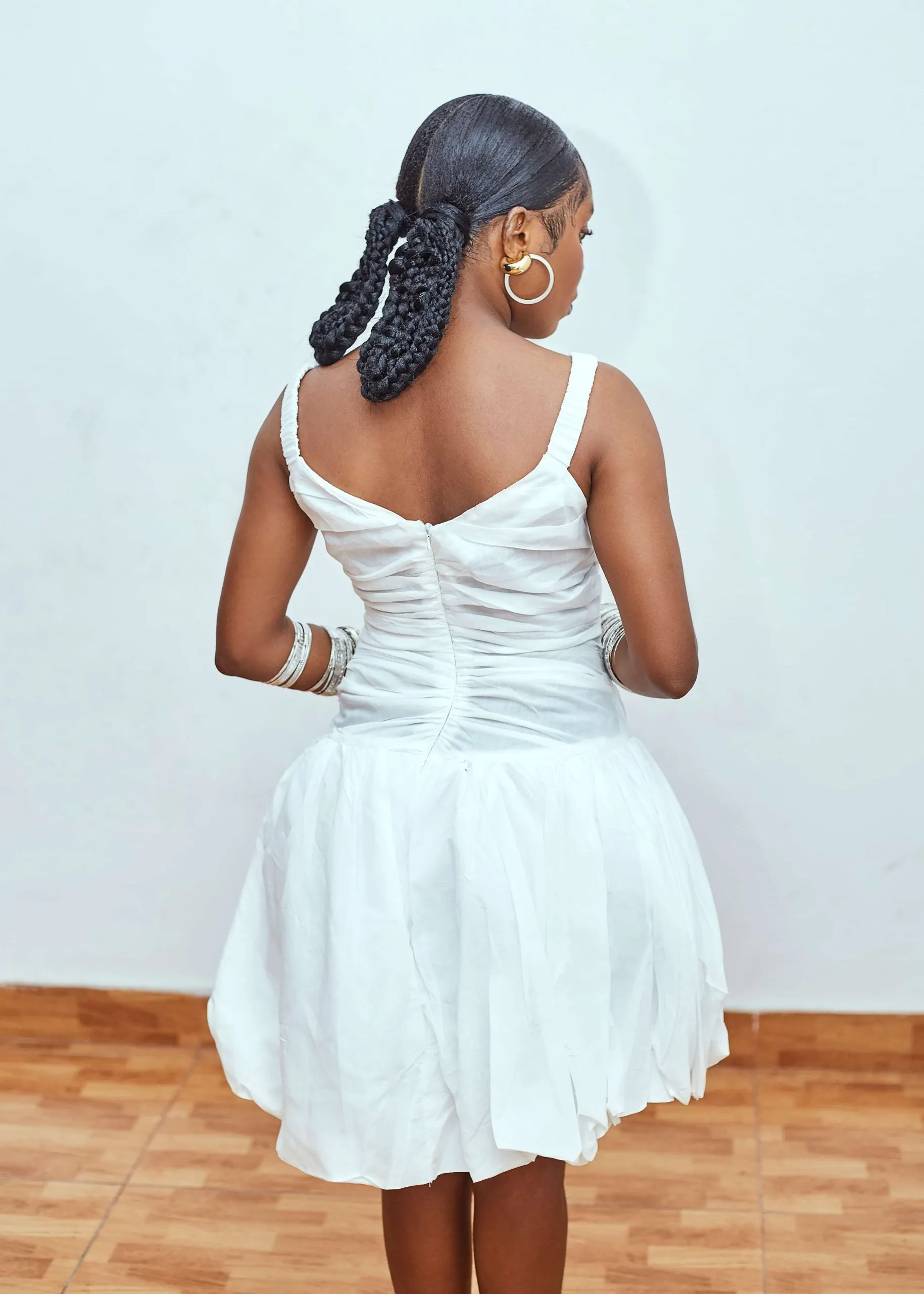 Nyosi Brand The Koju Dress with Gather Detail and Scrunchie Straps