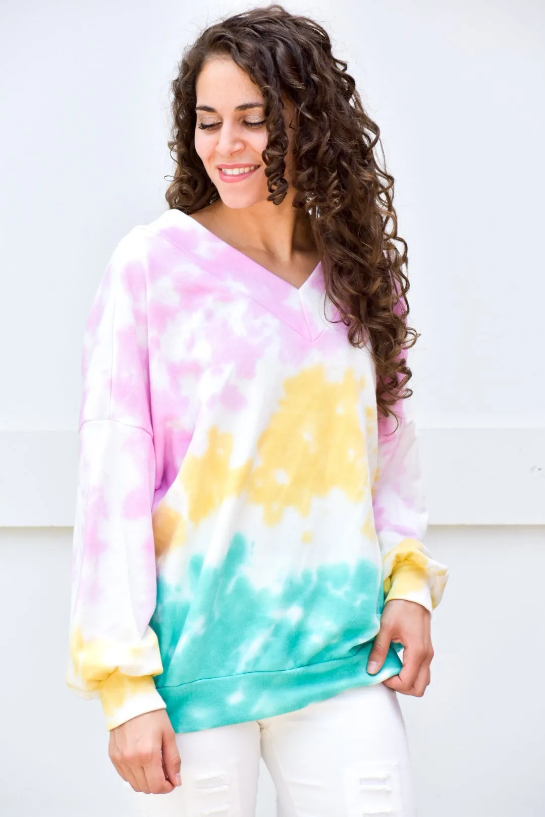 Power Of Your Love Tie Dye Pullover Sweater